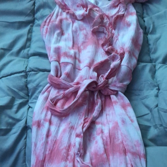 White and pink tie dyed romper/jumper - Picture 5 of 5
